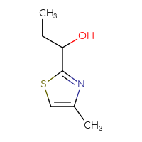 Chemical structure of 1-(4-methyl-1,3-thiazol-2-yl)propan-1-ol - CSSB00013403728
