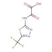 Chemical structure of {[5-(trifluoromethyl)-1,3,4-thiadiazol-2-yl]carbamoyl}formic acid - CSSB00010368294