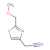 Chemical structure of 2-[2-(methoxymethyl)-1,3-thiazol-4-yl]acetonitrile - CSSB00000732293