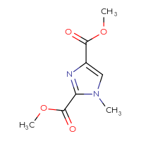 Chemical structure of 2,4-dimethyl 1-methyl-1H-imidazole-2,4-dicarboxylate - CSSB02130614366