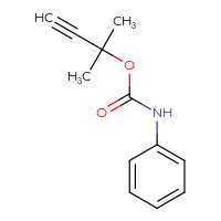 Chemical structure of 2-methylbut-3-yn-2-yl N-phenylcarbamate - CSSB00000054620