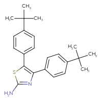 Chemical structure of bis(4-tert-butylphenyl)-1,3-thiazol-2-amine - CSSB00000681152