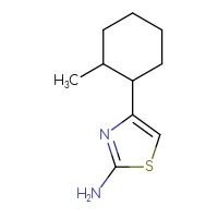 Chemical structure of 4-(2-methylcyclohexyl)-1,3-thiazol-2-amine - CSSB00025523438