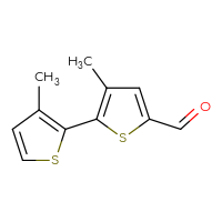 Chemical structure of 3,3'-dimethyl-[2,2'-bithiophene]-5-carbaldehyde - CSSB00000050536