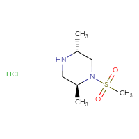 Chemical structure of (2S,5R)-1-methanesulfonyl-2,5-dimethylpiperazine hydrochloride - CSSB21381578099