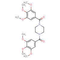 Chemical structure of 1,4-bis(3,4,5-trimethoxybenzoyl)piperazine - CSSB00027882756