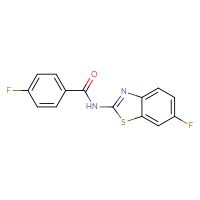 Chemical structure of 4-fluoro-N-(6-fluoro-1,3-benzothiazol-2-yl)benzamide - CSSB00121603159