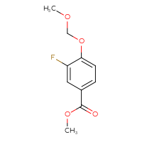 Chemical structure of methyl 3-fluoro-4-(methoxymethoxy)benzoate - CSSB03554939873