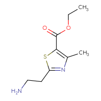 Chemical structure of ethyl 2-(2-aminoethyl)-4-methyl-1,3-thiazole-5-carboxylate - CSSB00012332200