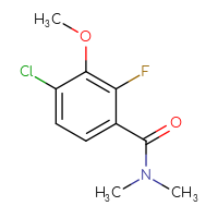 Chemical structure of 4-chloro-2-fluoro-3-methoxy-N,N-dimethylbenzamide - CSSB06982837138