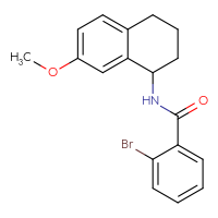 Chemical structure of 2-bromo-N-(7-methoxy-1,2,3,4-tetrahydronaphthalen-1-yl)benzamide - CSSB03306853621