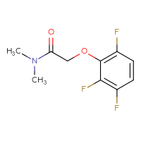 Chemical structure of N,N-dimethyl-2-(2,3,6-trifluorophenoxy)acetamide - CSSB14999574210
