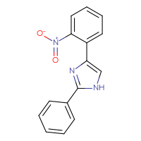 Chemical structure of 4-(2-nitrophenyl)-2-phenyl-1H-imidazole - CSSB15134721712