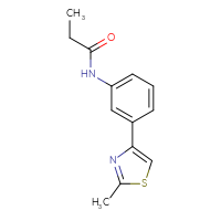 Chemical structure of N-[3-(2-methyl-1,3-thiazol-4-yl)phenyl]propanamide - CSSB00000591787