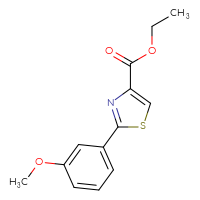 Chemical structure of ethyl 2-(3-methoxyphenyl)-1,3-thiazole-4-carboxylate - CSSB00000387332