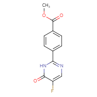 Chemical structure of methyl 4-(5-fluoro-6-oxo-1,6-dihydropyrimidin-2-yl)benzoate - CSSB21531608567