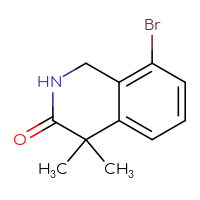 Chemical structure of 8-bromo-4,4-dimethyl-1,2,3,4-tetrahydroisoquinolin-3-one - CSSB00016191407