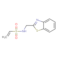 Chemical structure of N-[(1,3-benzothiazol-2-yl)methyl]ethene-1-sulfonamide - CSSB02138435757