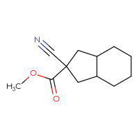 Chemical structure of methyl 2-cyano-octahydro-1H-indene-2-carboxylate - CSSB03555048104