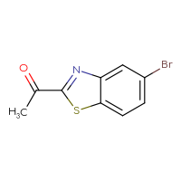 Chemical structure of 1-(5-bromo-1,3-benzothiazol-2-yl)ethan-1-one - CSSB00012660060