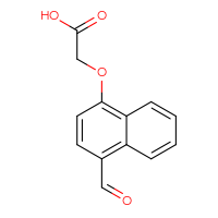 Chemical structure of 2-[(4-formylnaphthalen-1-yl)oxy]acetic acid - CSSB21238669280