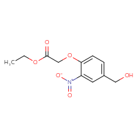 Chemical structure of ethyl 2-[4-(hydroxymethyl)-2-nitrophenoxy]acetate - CSSB00000421363