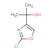 Chemical structure of 2-(2-chloro-1,3-oxazol-4-yl)propan-2-ol - CSSB00010726240