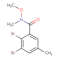 Chemical structure of 2,3-dibromo-N-methoxy-N,5-dimethylbenzamide - CSSB14919740998