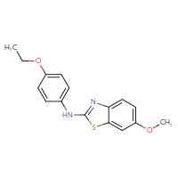 Chemical structure of N-(4-ethoxyphenyl)-6-methoxy-1,3-benzothiazol-2-amine - CSSB00020652129