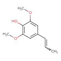 Chemical structure of 2,6-dimethoxy-4-(prop-1-en-1-yl)phenol - CSSB00135425905