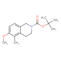 Chemical structure of tert-butyl 6-methoxy-5-methyl-1,2,3,4-tetrahydroisoquinoline-2-carboxylate - CSSB14863684183