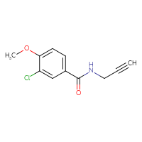 Chemical structure of 3-chloro-4-methoxy-N-(prop-2-yn-1-yl)benzamide - CSSB00157400816