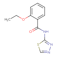 Chemical structure of 2-ethoxy-N-(1,3,4-thiadiazol-2-yl)benzamide - CSSB00046224088
