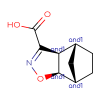 Chemical structure of rac-(1R,2S,6S,7S)-3-oxa-4-azatricyclo[5.2.1.0²,⁶]dec-4-ene-5-carboxylic acid - CSSB02125419292
