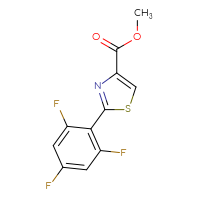 Chemical structure of methyl 2-(2,4,6-trifluorophenyl)-1,3-thiazole-4-carboxylate - CSSB00009212788