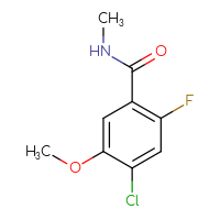 Chemical structure of 4-chloro-2-fluoro-5-methoxy-N-methylbenzamide - CSSB21043408866