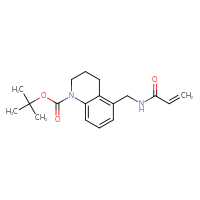 Chemical structure of tert-butyl 5-[(prop-2-enamido)methyl]-1,2,3,4-tetrahydroquinoline-1-carboxylate - CSSB00173387232