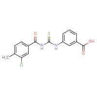 Chemical structure of 3-({[(3-chloro-4-methylphenyl)formamido]methanethioyl}amino)benzoic acid - CSSB00102605684