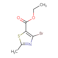 Chemical structure of ethyl 4-bromo-2-methyl-1,3-thiazole-5-carboxylate - CSSB00021500476