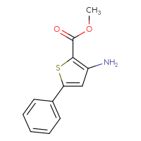 Chemical structure of methyl 3-amino-5-phenylthiophene-2-carboxylate - CSSB00000260876