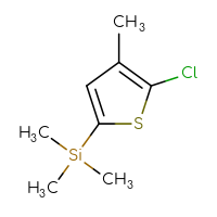 Chemical structure of (5-chloro-4-methylthiophen-2-yl)trimethylsilane - CSSB20813994950