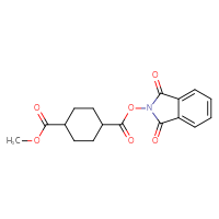 Chemical structure of 1-(1,3-dioxo-2,3-dihydro-1H-isoindol-2-yl) 4-methyl cyclohexane-1,4-dicarboxylate - CSSB00133014290