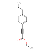 Chemical structure of ethyl 3-(4-propylphenyl)prop-2-ynoate - CSSB00013425068
