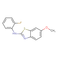 Chemical structure of N-(2-fluorophenyl)-6-methoxy-1,3-benzothiazol-2-amine - CSSB00020652059