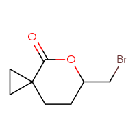 Chemical structure of 6-(bromomethyl)-5-oxaspiro[2.5]octan-4-one - CSSB00000718582