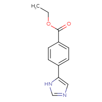 Chemical structure of ethyl 4-(1H-imidazol-5-yl)benzoate - CSSB00043805436