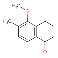 Chemical structure of 5-methoxy-6-methyl-1,2,3,4-tetrahydronaphthalen-1-one - CSSB00000109854