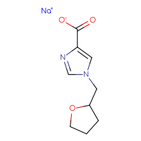 Chemical structure of sodium 1-[(oxolan-2-yl)methyl]-1H-imidazole-4-carboxylate - CSSB00161107944