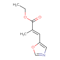 Chemical structure of ethyl (2E)-2-methyl-3-(1,3-oxazol-5-yl)prop-2-enoate - CSSB14965984081