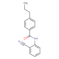 Chemical structure of N-(2-cyanophenyl)-4-propylbenzamide - CSSB00048073349